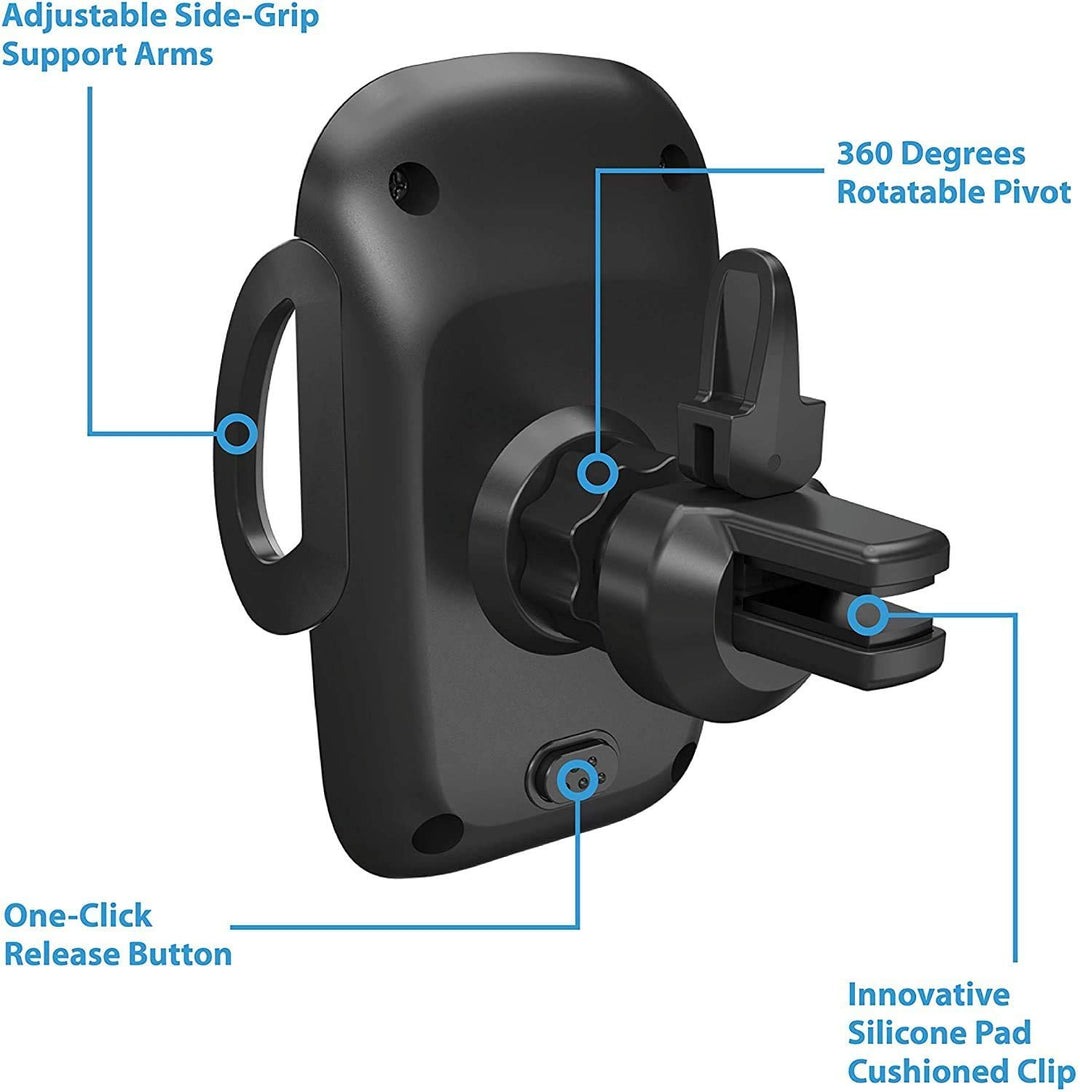 Car Phone Holder Mount, Phone Car Air Vent Mount Holder Cradle Compatible for iPhone 12 11 Pro Max XS XS XR X 8+ 7+ SE 6s 6+ 5s 4 Samsung Galaxy S4-S10 LG Nexus Nokia