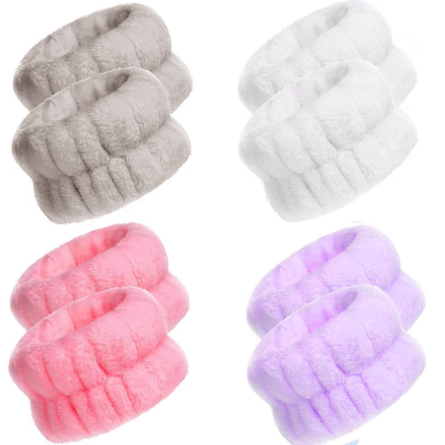 8 Pack Spa Wrist Washband Microfiber Wrist Washbands Towel Wristbands for Washing Face No Drip Wrist Absorbent Strap Sweatband Prevent Liquid from Spilling Down Your Arms