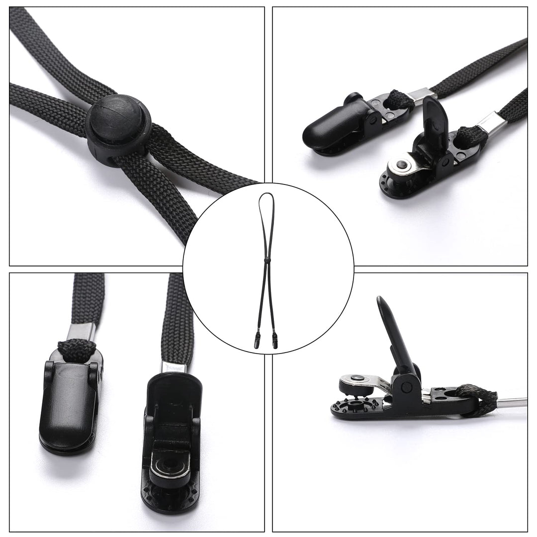 5pcs Hat Chin Strap, Hat Clip for Travel On Bag, Adjustable Hat Chin Straps for Wind, Hat Holder Clips for Travel, Golfing, Fishing, Cycling, Carry On