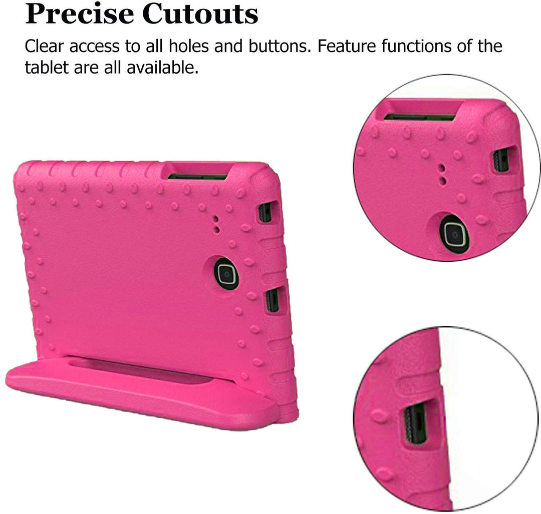 Kids Case for Samsung Galaxy Tab E Lite 7.0 Inch - ShockProof Case Light Weight Kids Case Super Protection Cover Handle Stand Case for Children for Samsung Galaxy Tab E Lite 7 Inch Tablet - Rose