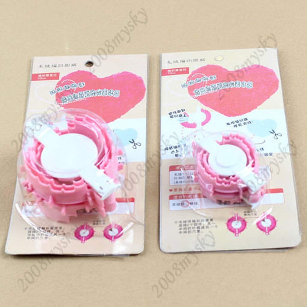 2X Size L+S Heart Shape Pom Pom Maker Baby Fluff Ball Weaver Knitting Craft Tool