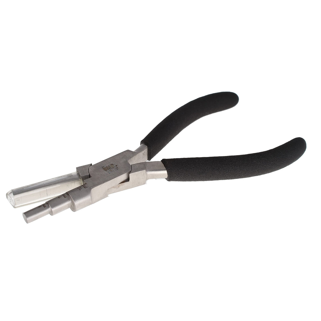 Little Wrapper Pliers – Multi-Step Wrapping Tool – 5, 7 & 10mm barrels - 6 Inches Long, 1.25” Stainless Steel Jaws, Cushioned Grips – Use to Shape Rings and Make Consistent Sized Loops …