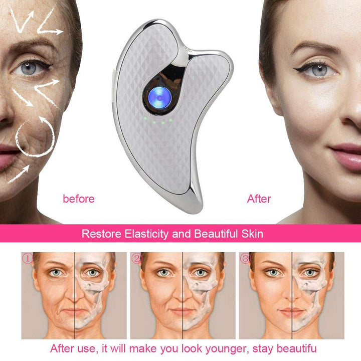 Guasha Tool for Face, Electric Gua Sha Plate, Face Massager, Gua Sha Tools Face Scraping Massager Facial Scraping Plate Lifting Device Scraping Board for Anti Aging Anti Wrinkles Lifting Face Skin