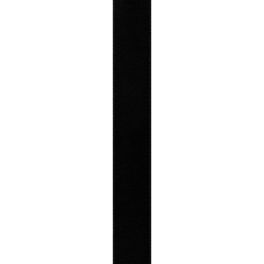 Berwick 072073 7/8 Wide Single Face Satin Ribbon, Black, 6 Yds