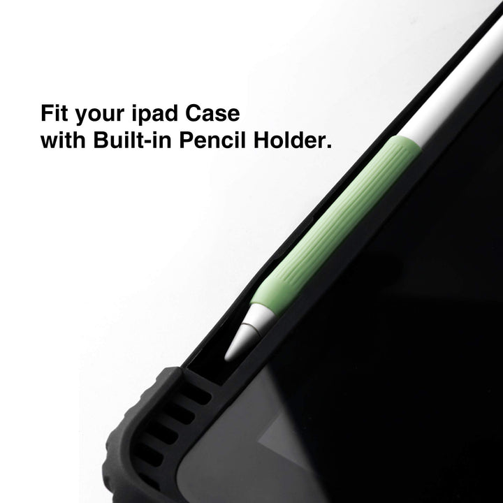 5 Pack iPencil Grips Silicone Holder Sleeve Compatible with Apple Pencil 1st and 2nd Generation (Black, Green, Pink, White, Purple)