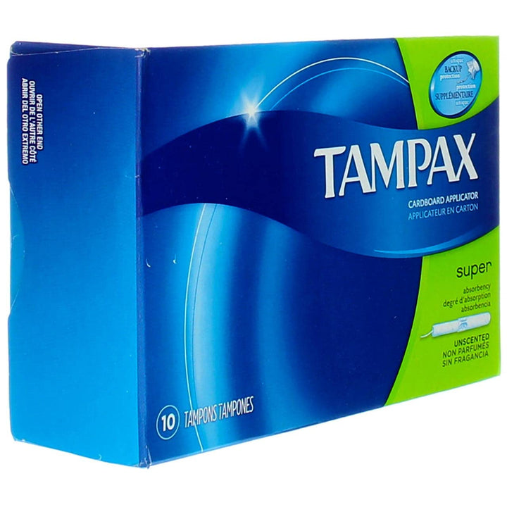 Super Tampons with Flushable Cardboard Applicator-10 ct