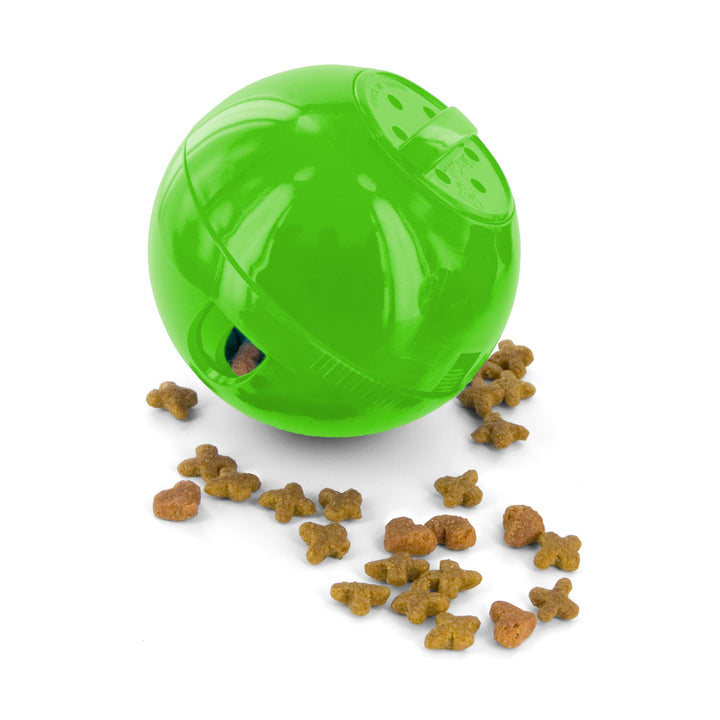 Slimcat Feeder Ball - Interactive Game for Your Cat - Fill with Food and Treats - Green