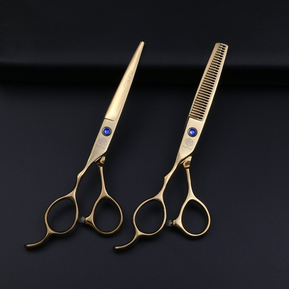 6.0 inch Left Hand Barber Hair Cutting Scissor and Thinning Shears - for Professional Left-handed Hairstlist