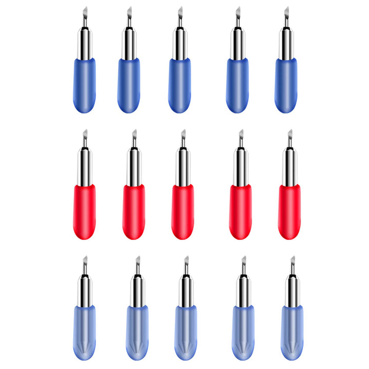 15 pcs Replacement Cutting Blades for Joy Cutting Blades,Fine Point Blades Include 45° Standard Blades,30°Shallow Cutting Blades and 60° Deep Cutting Vinyl Fabric Blades