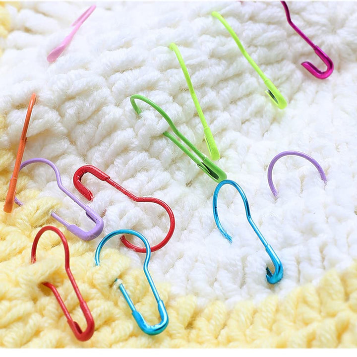 500 pcs Safety Pin Clothing Tag Pins Bulb Pin Metal Gourd Pin Calabash Pin for Hand Sewing DIY Crafts Home Accessories (Red)