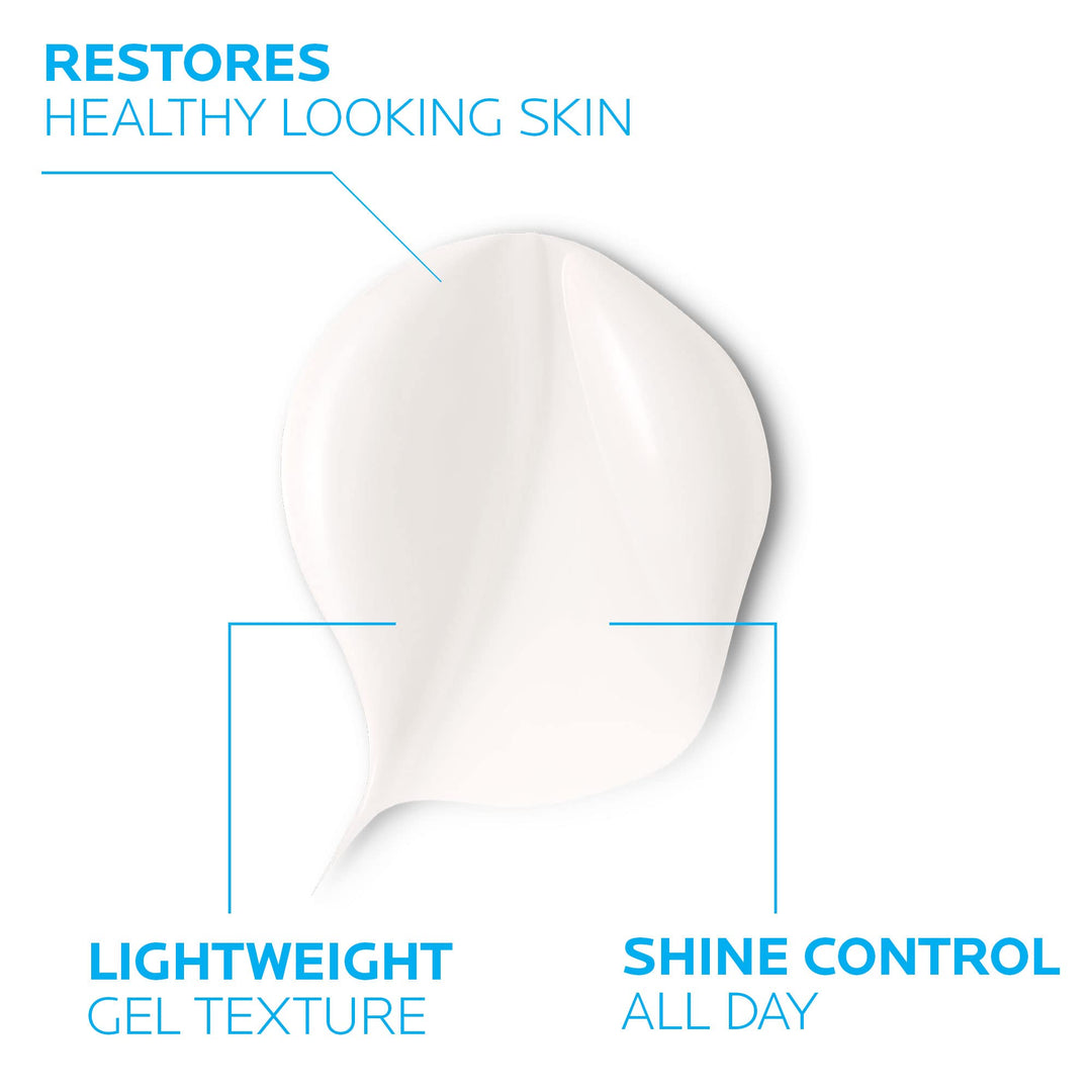 Toleriane Double Repair Matte Face Moisturizer, Daily Gel Moisturizer For Oily Skin Control with Niacinamide, Oil-Free, Non-Comedogenic, Moisturizing for Sensitive Skin