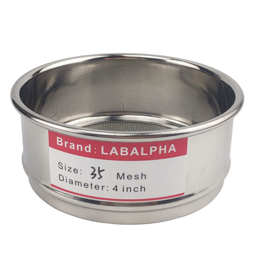 35 Mesh Lab Sieves, Test Sieve #35 Mesh, 4'' Diameter, 304 Stainless Steel Wire Cloth (0.5mm)