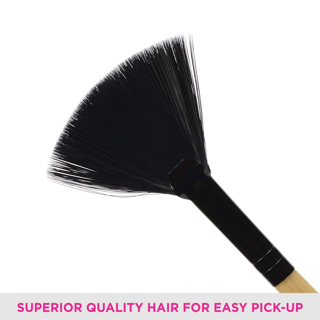 Fan Makeup Brush, (EV-11) - Wooden