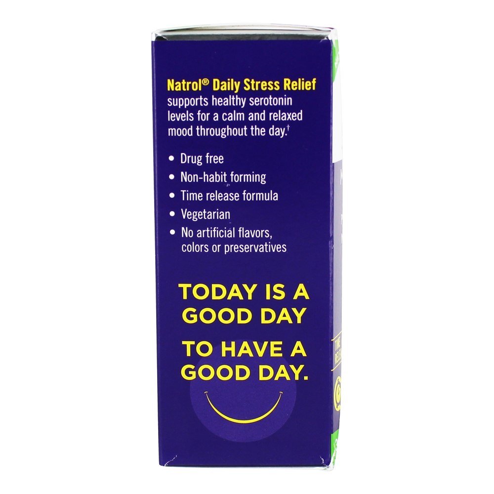Daily Stress Relief 100 mg, Dietary Supplement, Mood + Stress, 30 Tablets, 30 Day Supply