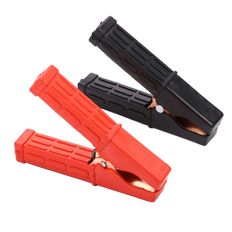 2Pcs 100A Heavy-Duty Insulated Alligator Clips,Battery Crocodile Electrical Test Clamps,Battery Charger Clamp for Car Auto Vehicle Boat Red and Black