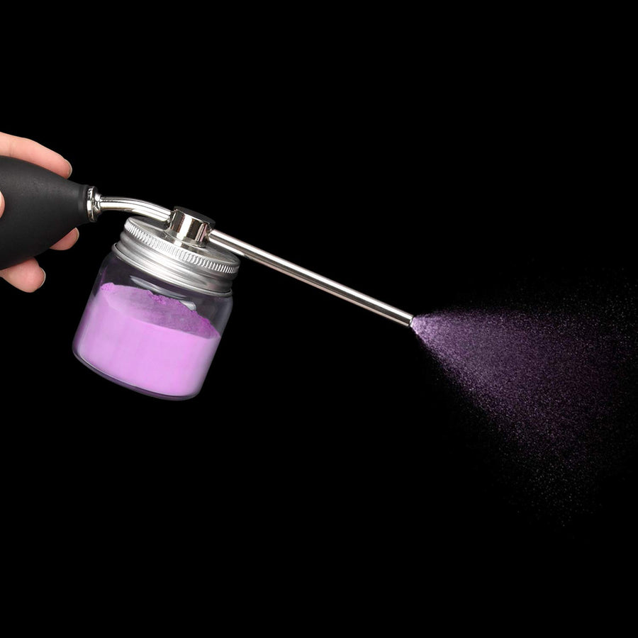 Powder Spray Bottles, 12.5G Hairdressing Tools Hair Building Fiber Spraying Bottle, Powder Duster Applicator Nozzle Pump Hair Loss Sprayer Atomizer, Dry Glitter/Mica Spray Pump Dispenser