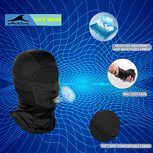 Ski Mask for Men Women, Balaclava Face Mask, Shiesty Mask UV Protector Lightweight for Motorcycle Snowboard Black