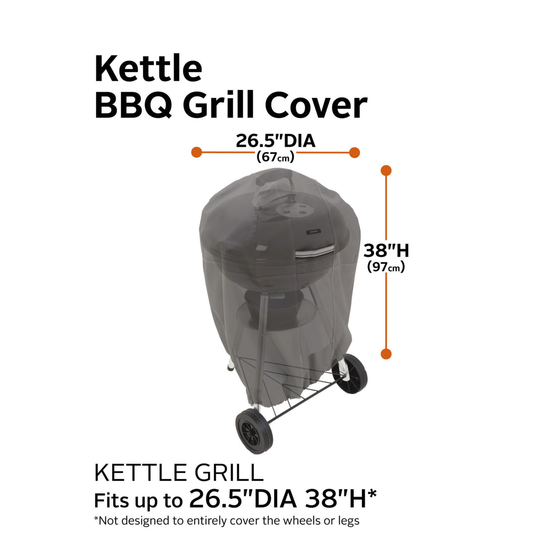 Ravenna Water-Resistant 26.5 Inch Kettle BBQ Grill Cover