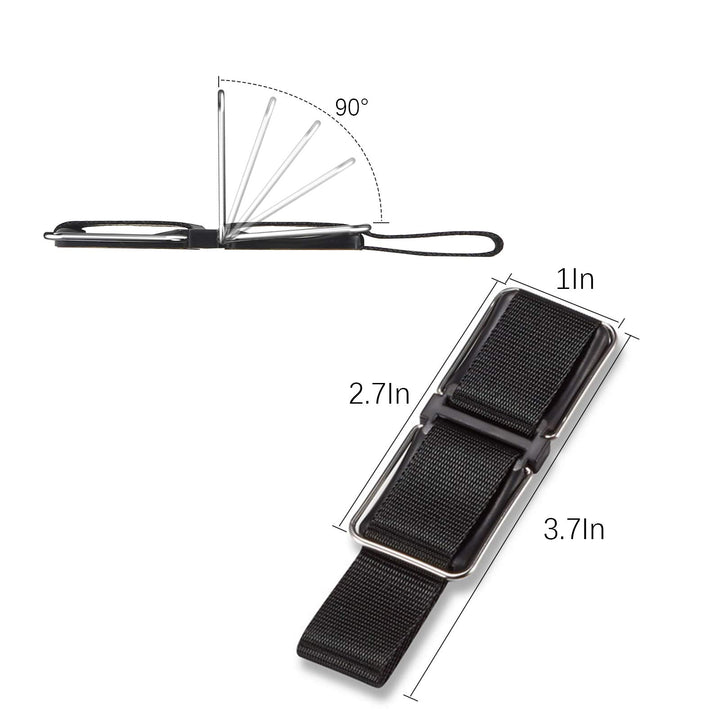 Phone Grip Strap Finger Holder, Phone Loop Kickstand, Hand Holder for Back of Phone (Black, 2 Pack)
