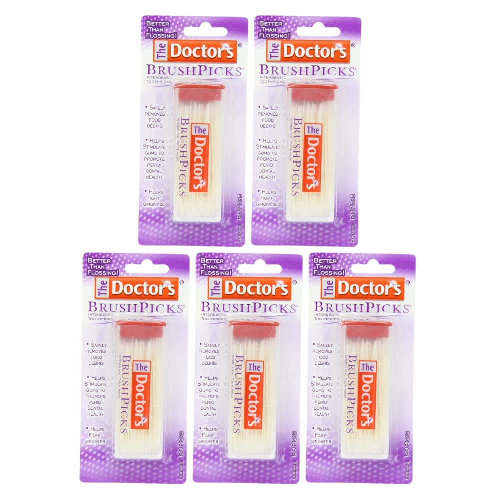 The Doctor's BrushPicks 120 Each (Pack of 5)