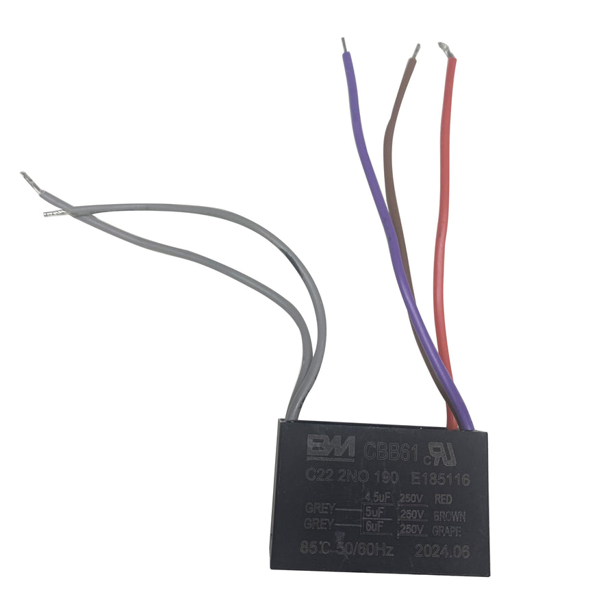 5 Wire Capacitor CBB61 Ceiling Fan for Compatible with New TECH,4.5uf+5uf+6uf 250VAC