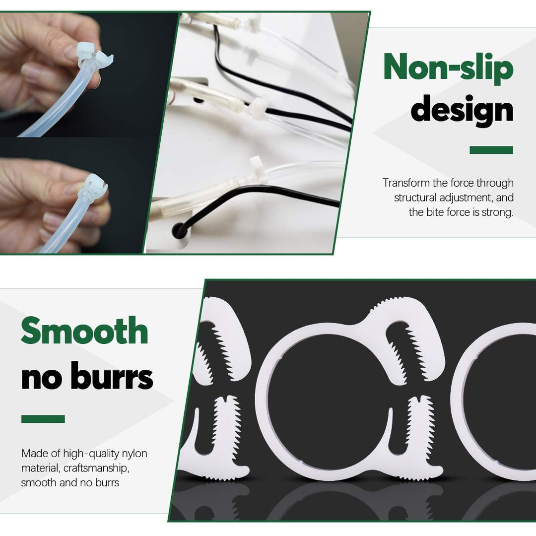 1/4 Heavy Duty Double Snap Grip Nylon Hose Clamps Several Ratcheting Adjustable Clamp, 2 Packs