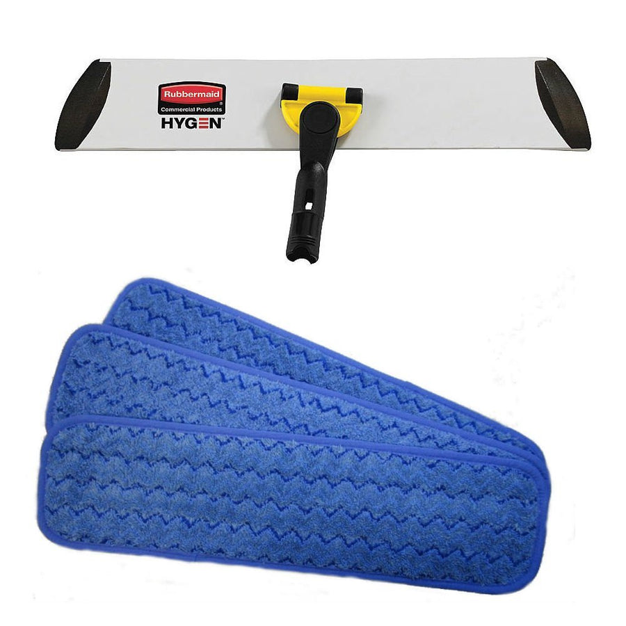 HYGEN Replacement Kit - Contains One (1) Q560 HYGEN 17 (43.2 cm) Quick-Connect Wet/Dry Frame & Three (3) Q410 HYGEN 18 (45.7 cm) Microfiber Damp Room Mops
