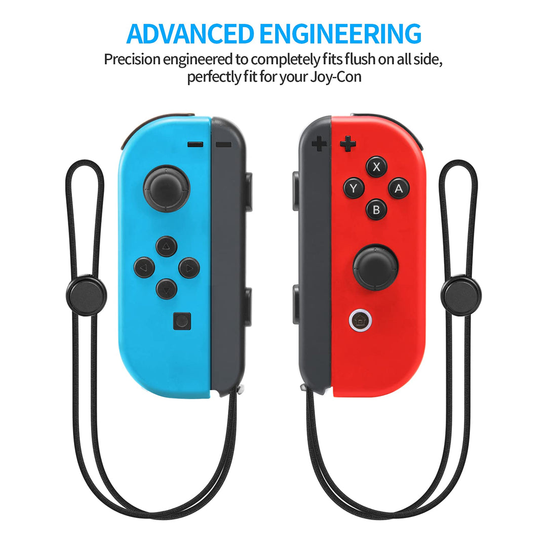 Wrist Strap for Switch Joycon – 1 Pair Lanyard Replacement Parts Accessories Caps for Joy Con Controller