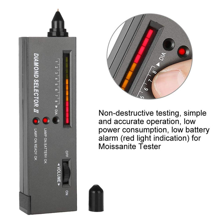 Diamond Tester, Flashlight Torch Pen Jeweler Diamond Tester for Novice and Expert Lighting Jewelry Identification Tool Diamond Selector Identification Pen High Accuracy Gem Testing Equipment (1#)