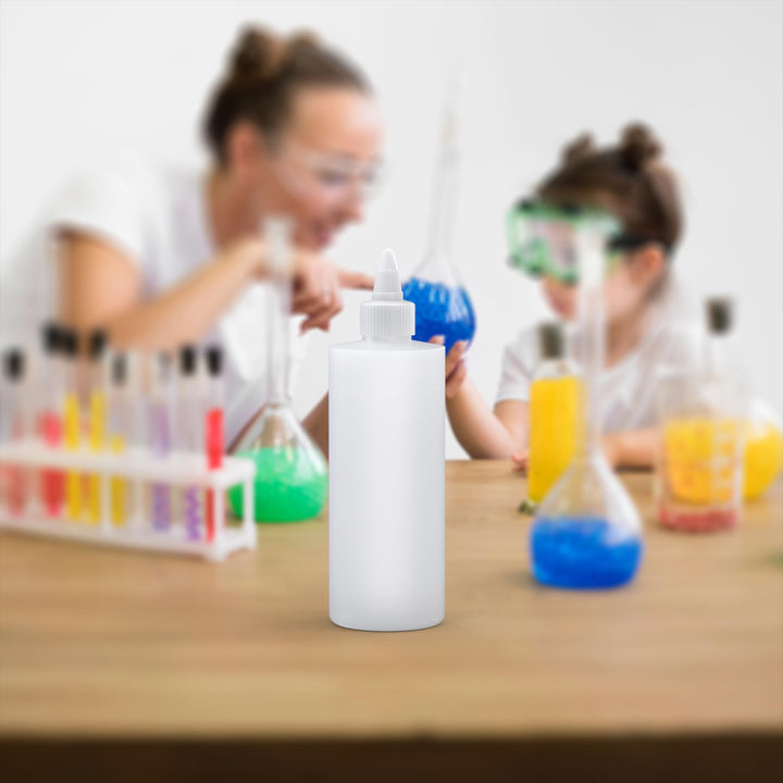Twist Top Applicator Bottles, Squeeze 8 OZ Empty Plastic Bottles, Refillable, Open/Close Nozzle - Hair Coloring/Multi Purpose (Pack of 2)
