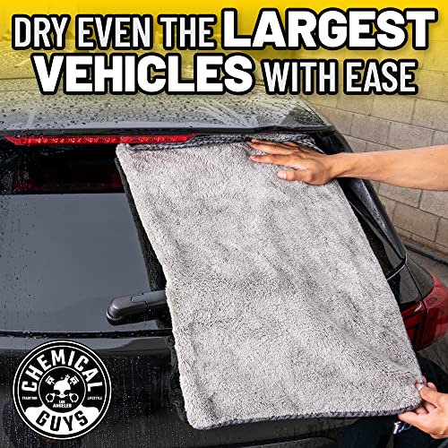 MIC1995 Woolly Mammoth Large, Super Absorbent and Soft Microfiber Towels for Cars - 36 x 25 Gray, Ideal for Car Lovers and Auto Enthusiasts - Car Detailing Towels