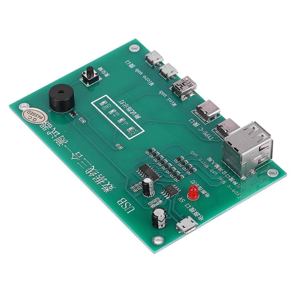 USB Cable Triad Tester, 3-in-1 Data Wire Test Fixture Type-C/Mini USB/Micro-USB USB Cable Triad Tester for Testing Research