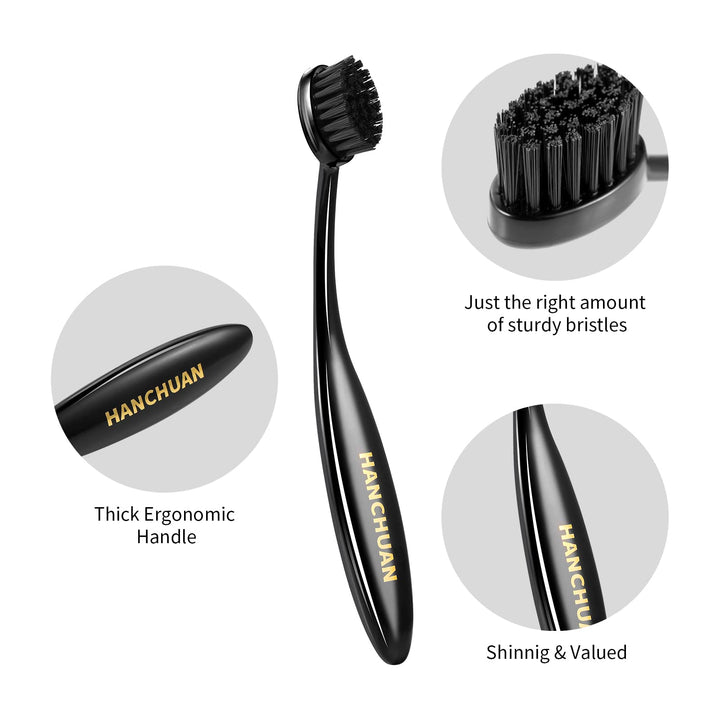 Precision Styling Brush for Natural Hair - Portable Edge Control and Bristle Brush