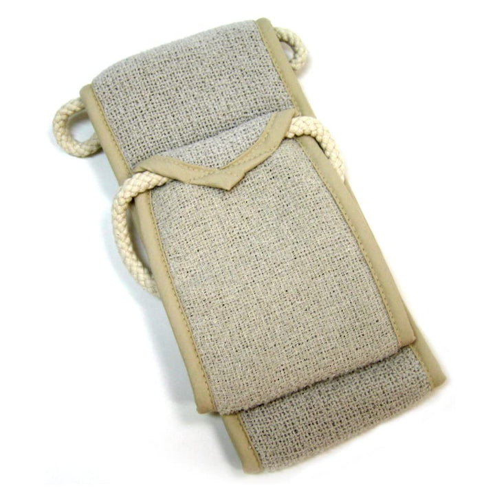 Aquis - Exfoliating Back Scrubber, Deep Clean & Invigorate Your Skin, Linen (4 x 30.75 Inches)