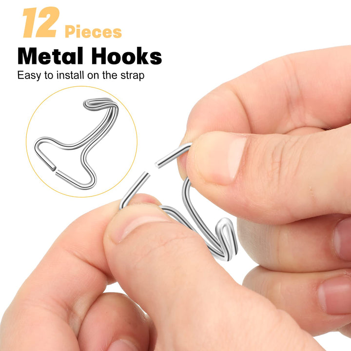 24 Pieces Car Seat Cover Plum Plate Metal Hook,12 Pcs Plastic Car Seat Covers Chucks,12 Pcs Metal Hooks Locking Clip Plastic Card Fixed Fastener Buckle for Car Seat Replacements Accessories