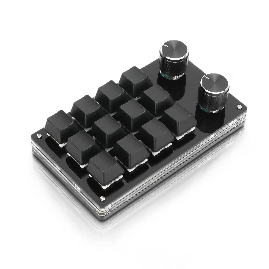 12 Keys Programmable Keyboard,Multifunctional USB Mechanical Gaming Keyboard,One-Hand Macro Mechanical Keyboard with Memory Function,for Editing,Gaming,Industry,Office,Speculate in Stocks