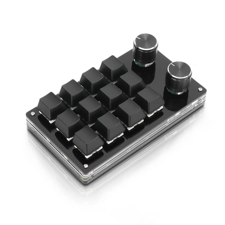 12 Keys Programmable Keyboard,Multifunctional USB Mechanical Gaming Keyboard,One-Hand Macro Mechanical Keyboard with Memory Function,for Editing,Gaming,Industry,Office,Speculate in Stocks
