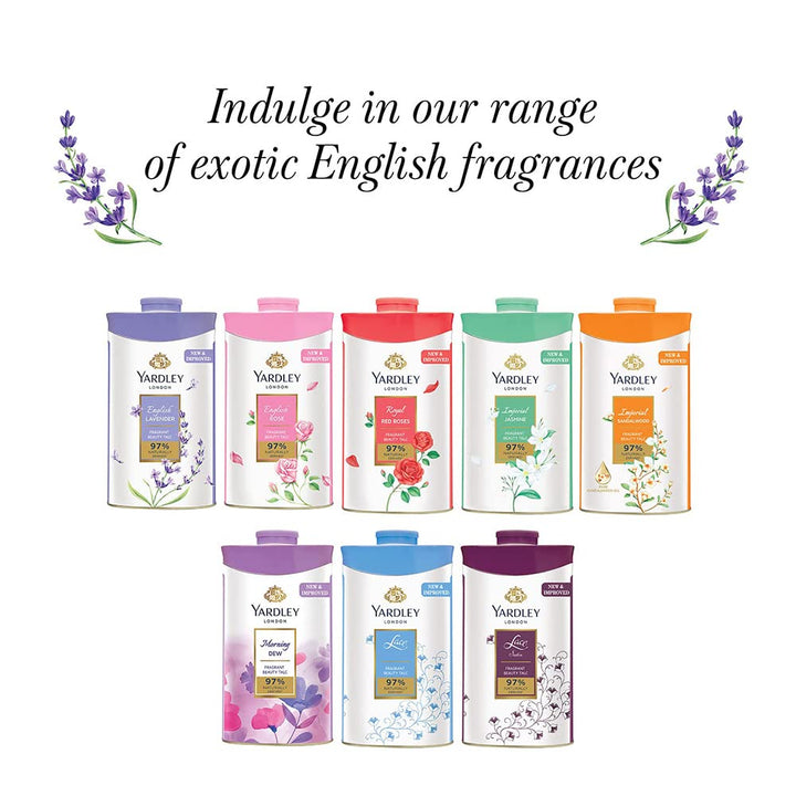 London RED ROSE Perfumed Deodorizing Talc Talcum Powder 100gm