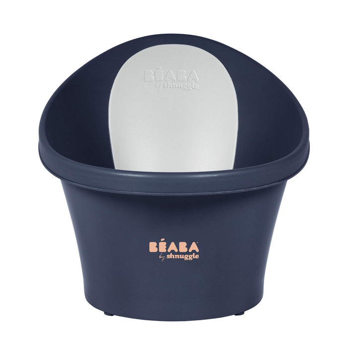 BEABA by Shnuggle Baby Bath Tub with Little Baby Bum Bump Support and Cozy Foam Back Rest, Baby Tub, Infant Bathtub, Baby Essentials 0-12Mths Midnight
