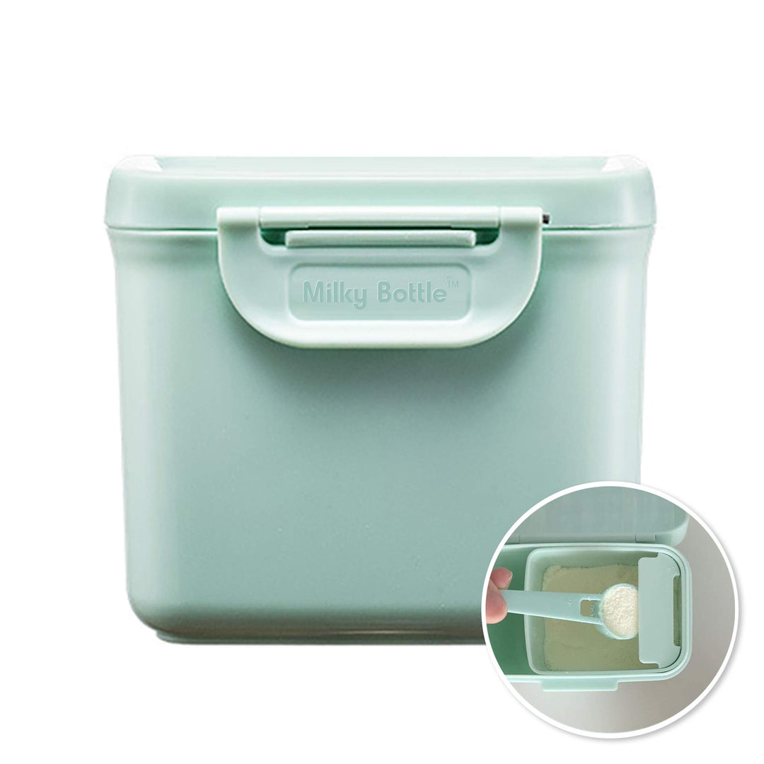 Portable Baby Formula Dispenser Container for Travel Outdoor Milky Bottle (Mint, Small (150g))