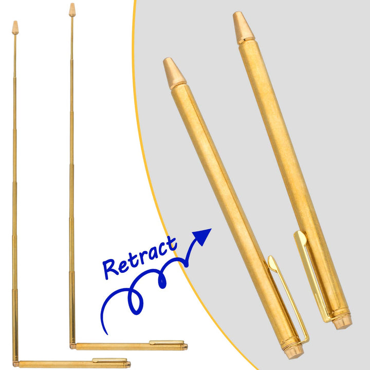 2PCS Dowsing Rods, Retractable divining rods, Portable Pen Shape L Rods, for Ghost Hunting Tools, Divining Water, Treasure, Buried Items etc