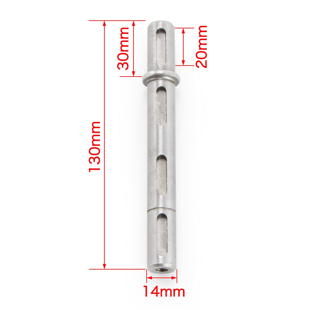 Output Double Shaft Diameter 14mm Output Shaft 0.55 Dual Shaft Output Length 130mm fit for Worm Reducer Gearbox NMRV030 RV030 Nema23 Stepper Motor with Gaskets S Ring Corner pin