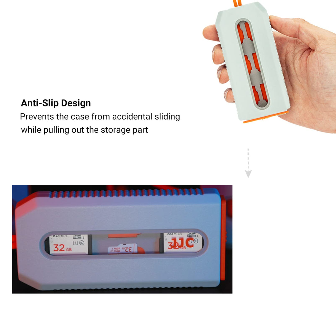 Portable 18 Slots Memory Card Case for 12 Micro SD Card and 6 SD Cards,Pop-up and Transparent Window Design, Micro SD/Micro SDHC/Micro SDXC TF Card Holder Organizer, SD/SDXC/SDHC Card Case Storage