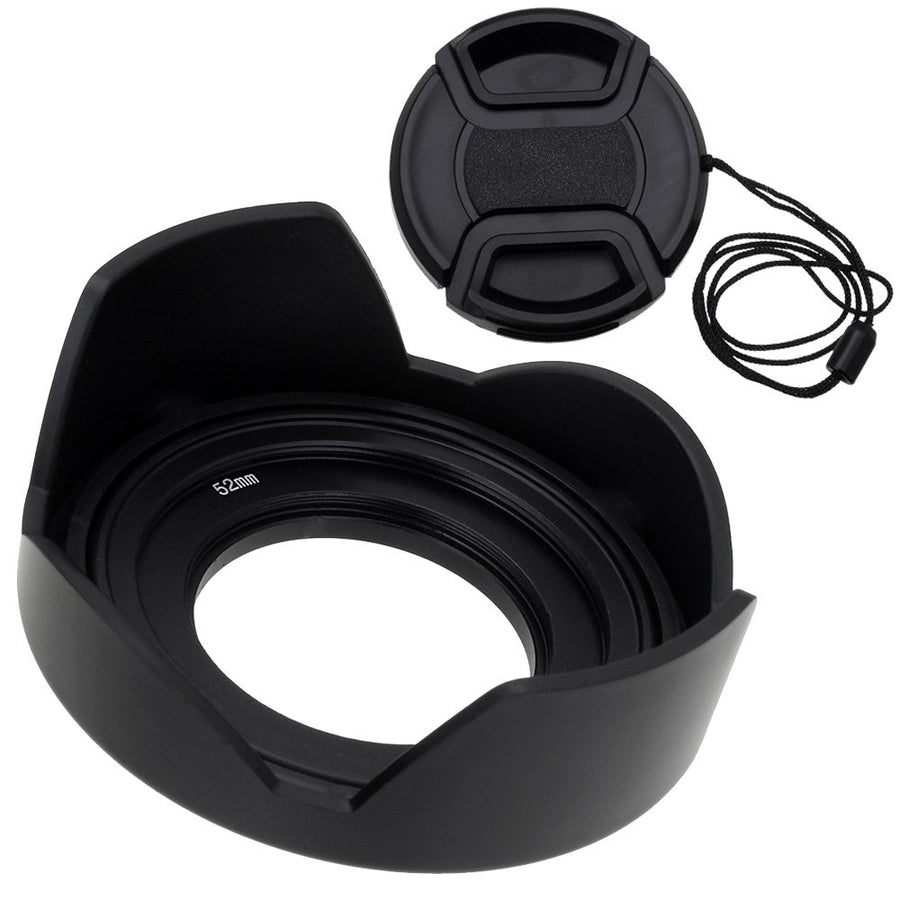 Reversible Lens Hood Kit for E-Mount PZ 16-50mm F3.5-5.6 OSS E-Mount Power Zoom Lens, Reversible Tulip Flower Hood w/Cap