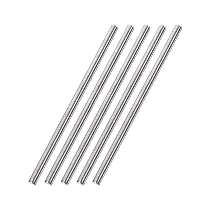 6mm x 200mm 304 Stainless Steel Solid Round Rod for DIY Craft - 5pcs