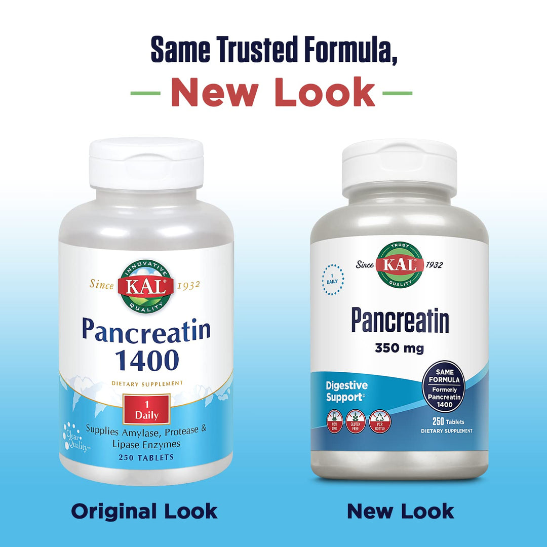 Pancreatin 350mg, Digestive Enzymes for Women and Men, Pancreatic Enzymes for Digestive Health Support, Gluten Free, Non-GMO, Rapid Disintegration, 60-Day Guarantee, 250 Servings, 250 Tablets
