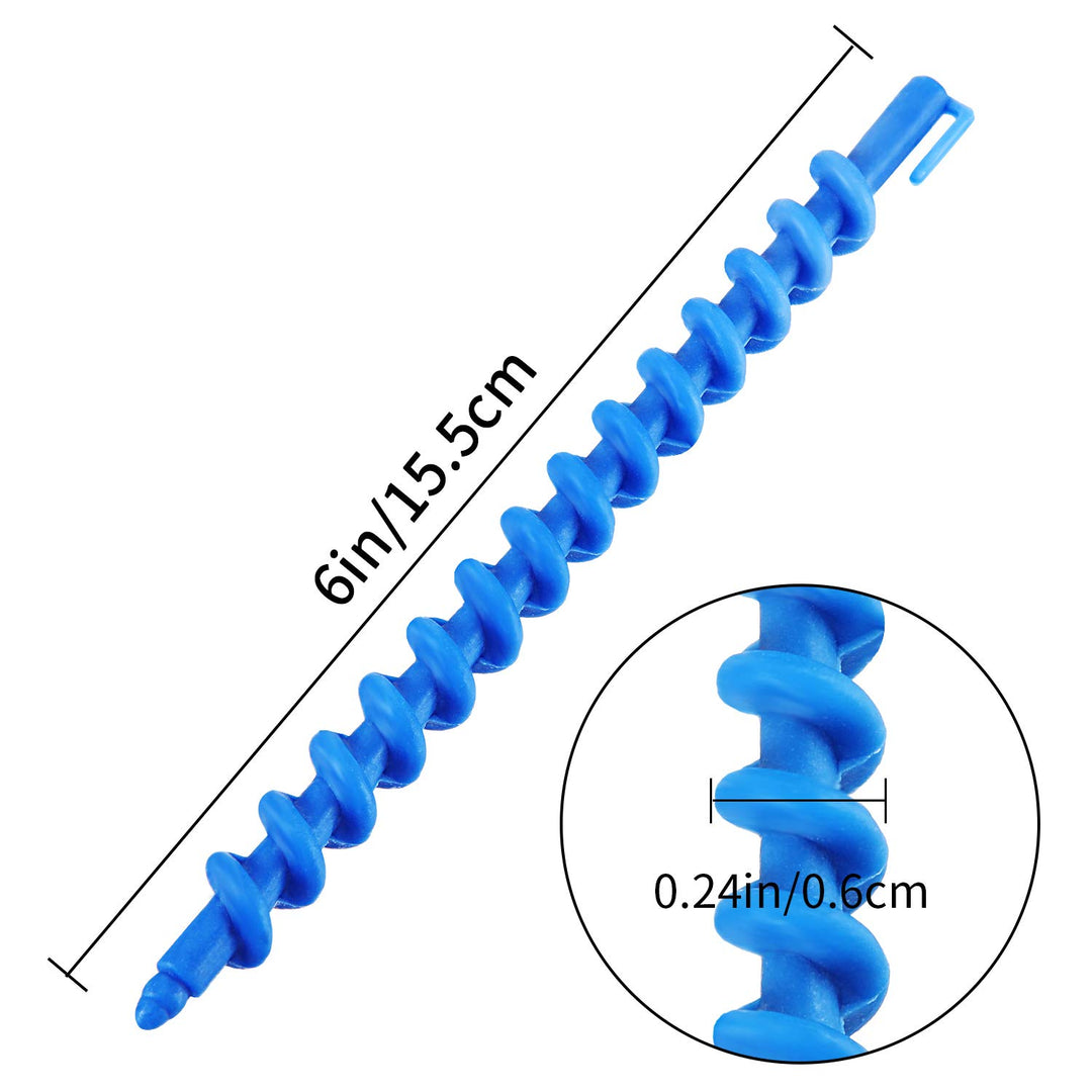 40 Pieces Hair Perm Rod Spiral Rod Plastic Long Barber Hairdressing Styling Curling Perm Rod Hair Rollers Salon Tools for Women