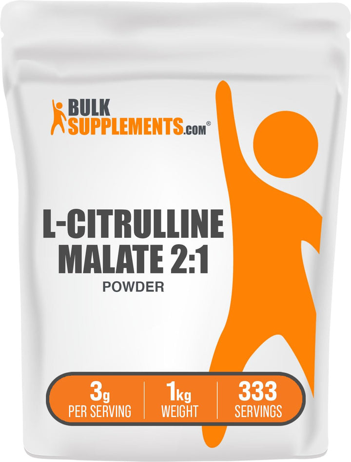 .com L-Citrulline Malate 2:1 Powder - L Citrulline Malate Supplement, Citrulline Malate Powder - Unflavored & Gluten Free - 3g per Servings, 333 Servings, 1kg (2.2 lbs)