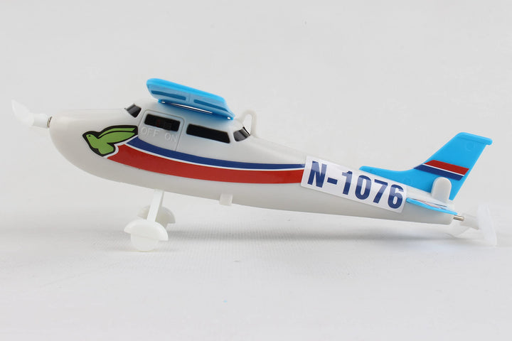 Flying Skyhawk on a String, Blue