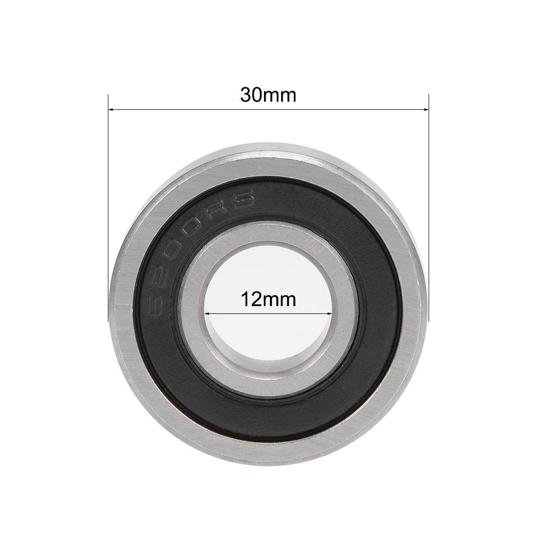 6200/12-2RS Deep Groove Ball Bearings 12mm x 30mm x 9mm Double Sealed Chrome Steel P0(ABEC1) 4pcs